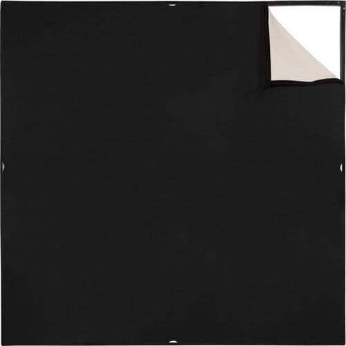 Scrim Jim Cine Unbleached Muslin/Black Solid (6x6')