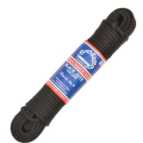 Black Sash Cord - 10m (Black) 10mm