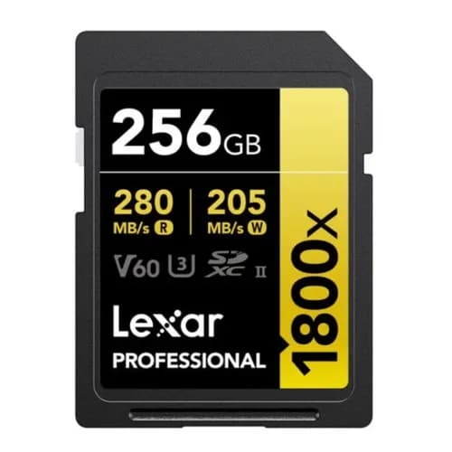 Lexar SD 256GB 1800MB/s U3 V60 UHS-II